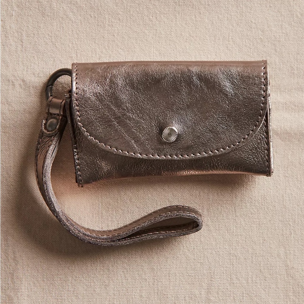 NWT free people metallic leather bag lanyard